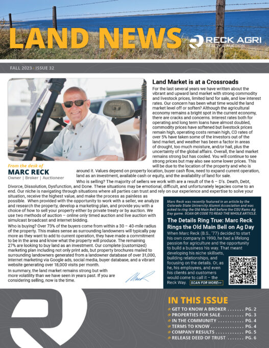 Reck Agri Realty & Auction Newsletter